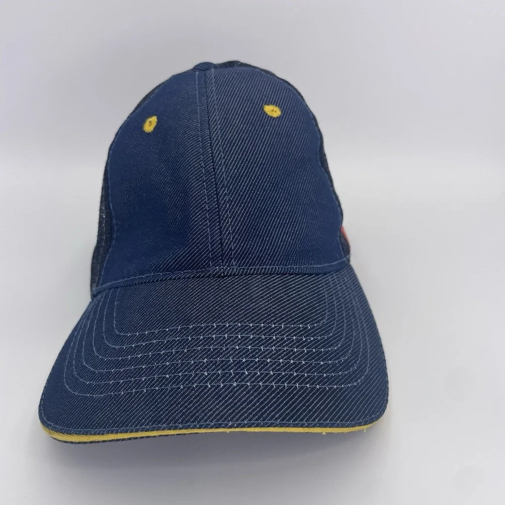 McDonalds Hat Snap Back Cap Employee Mesh Blue Crew Staff Restaurant Apparel